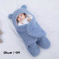 Winter Baby Sleeping Bag Bear Nap Printed Sleeping Bag Suitable For Babies Aged 0-10 Months Soft Nap Mat With Removable