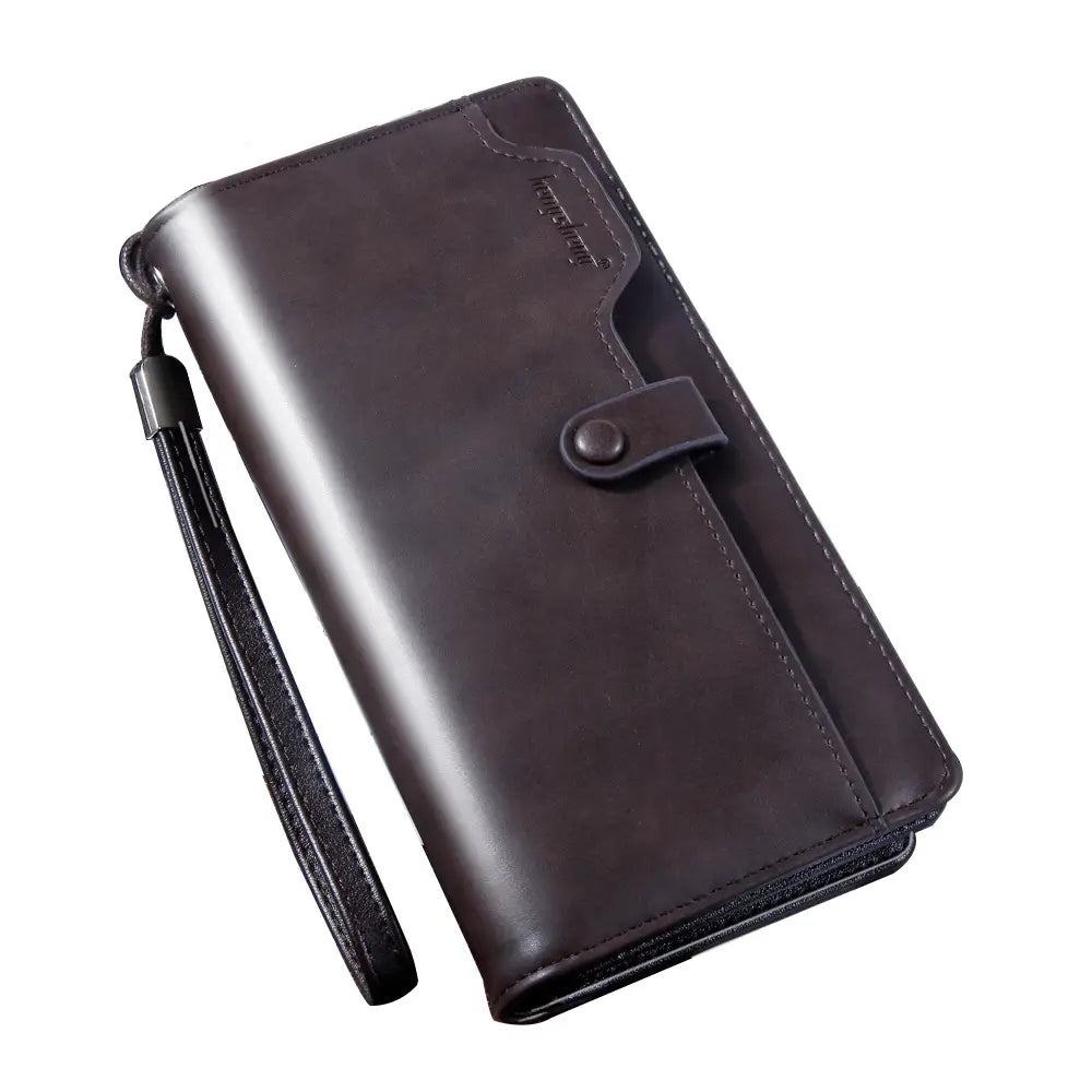 PU Leather Wallet with Zipper and Multiple Compartments for US CHF