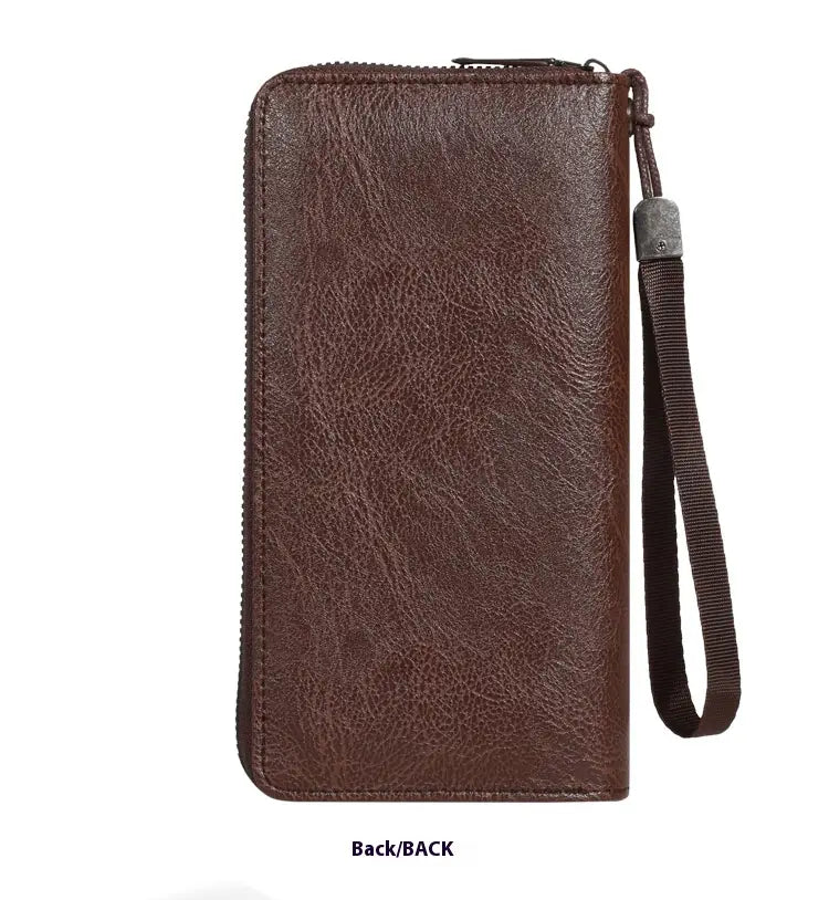 Portefeuille en cuir simple urbain pour hommes et femmes noire brun pu