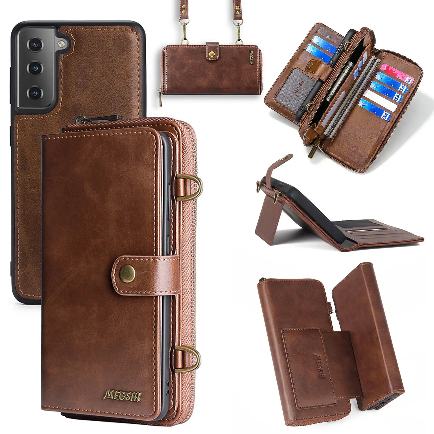 S22ultra Crossbody Phone Case For S22plus Flip Leather Case