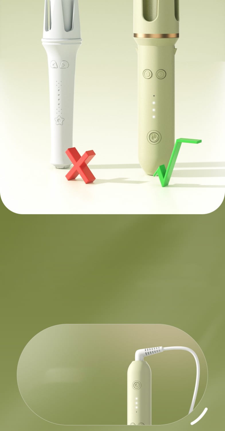 Tourmaline Ceramic Hair Curler for Dry and Wet with Large Diameter