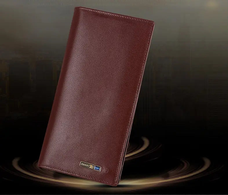 Leather Wallet with Two Fold Opening in Black for United States and CHF