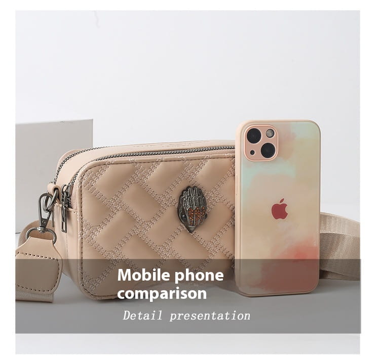 Wide Shoulder Strap Crossbody Bag with Eagle for Daily