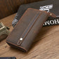 New Retro Hand Multifunctional Zipper Men’s Leather Wallet - Retro Wallet For Men Who Can’t Find Their Stuff