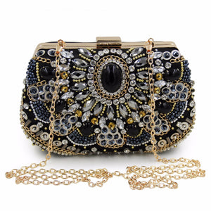 Beaded And Diamond-encrusted Dinner Lady’s Banquet Handbag - Dinner Lady’s Bling Bag for Chic Snacking Adventures