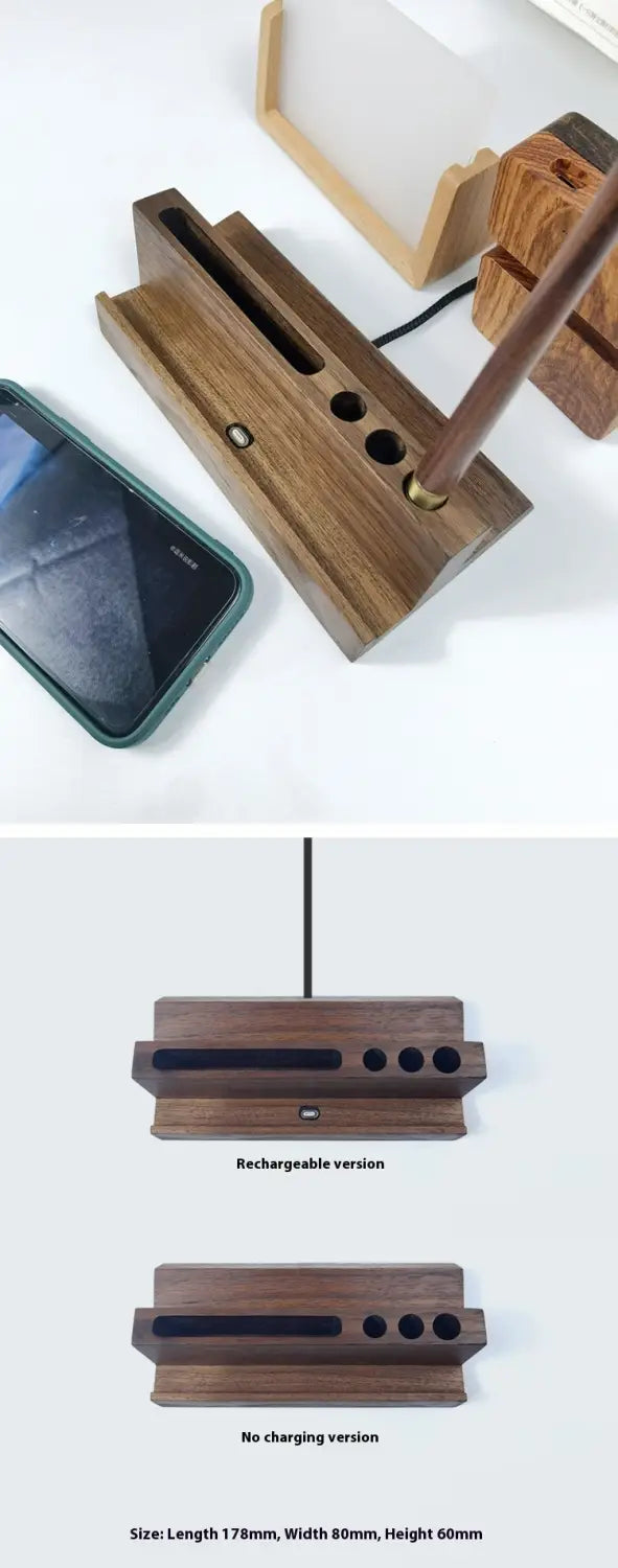 Creative Solid Wood Tablet Charging Base Bracket