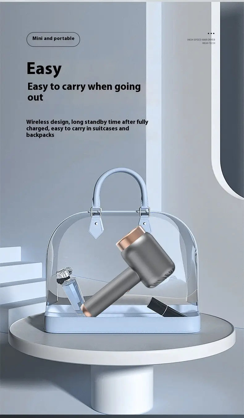 Wireless Hair Dryer with Anion Rechargeable Technology for Dormitory