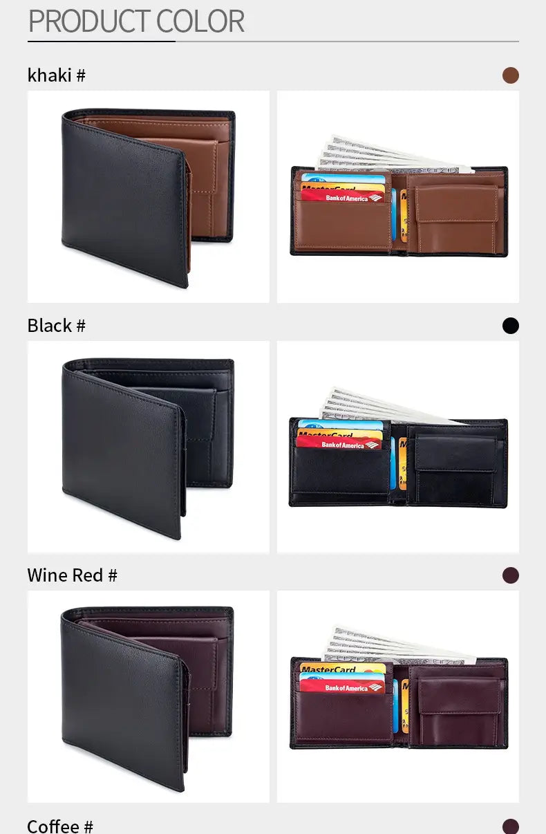 Portefeuille de violon en cuir authentique pour le support de carte de blocage RFID Slim RFID Cow Slim