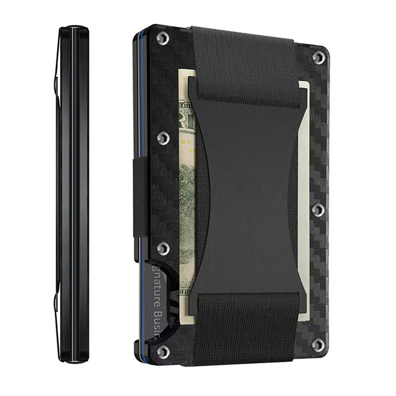 Metal Card Wrapped Carbon Fiber Wallet RFID Anti-theft Brush - Carbon Fiber Wallet for Your Inner Aluminum Alloy Hero