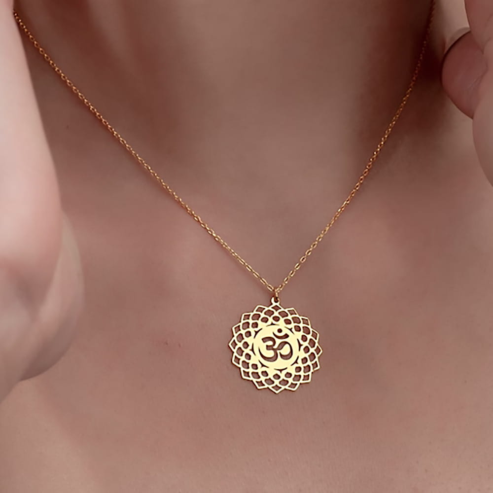 Symbol Necklace Lotus Pendant Personalized Stainless Steel