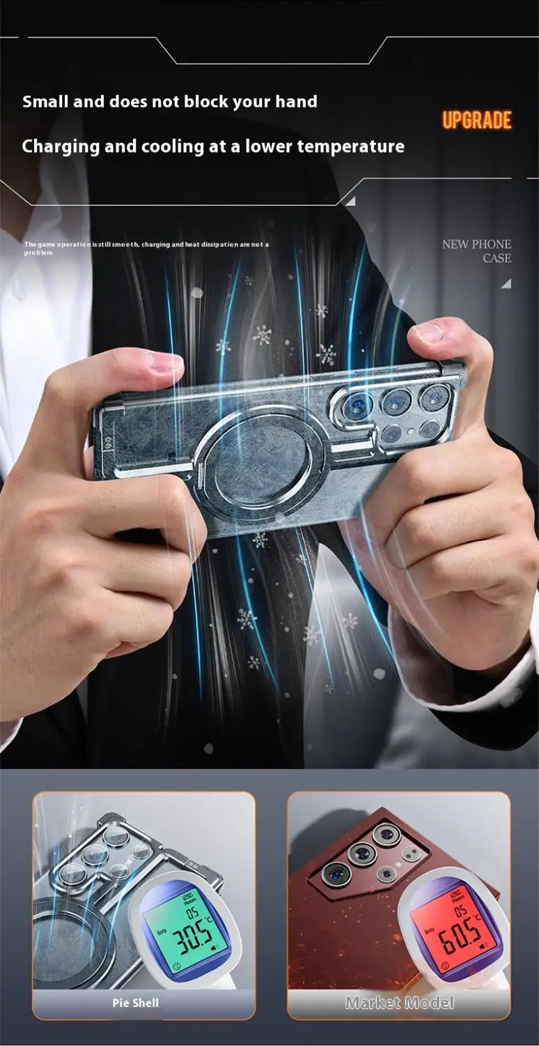 Samsung Metal Phone Case med godstät magnetiskt täckning