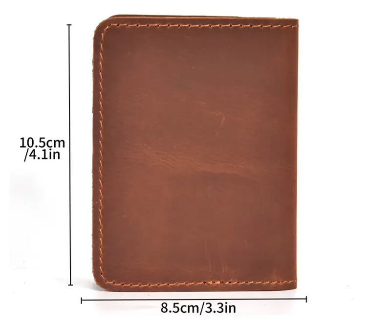 Leather Money Clip Wallet with ID Slot and Concealed Pocket in the United States