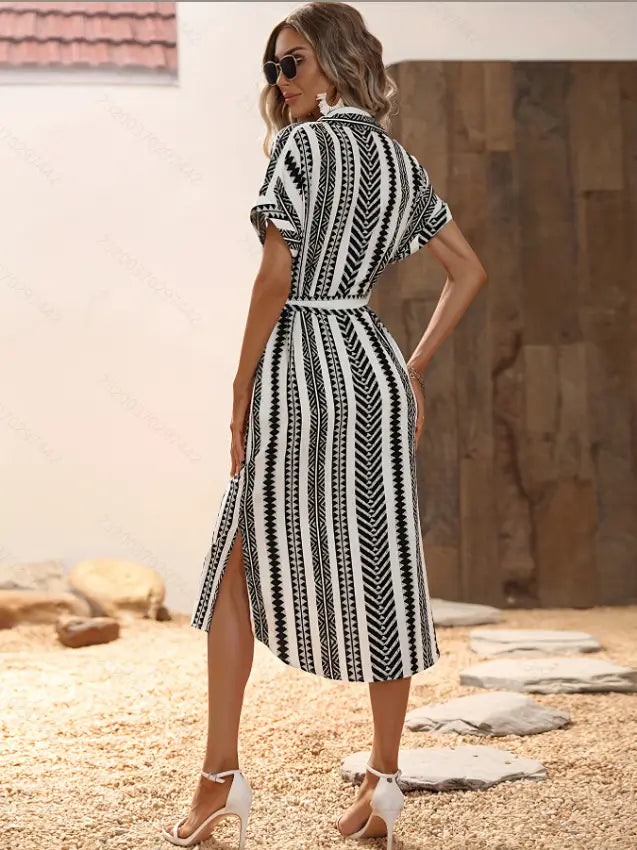 Asymmetric Plaid Skirt with Stripes in Multiple Sizes for Elegant Style