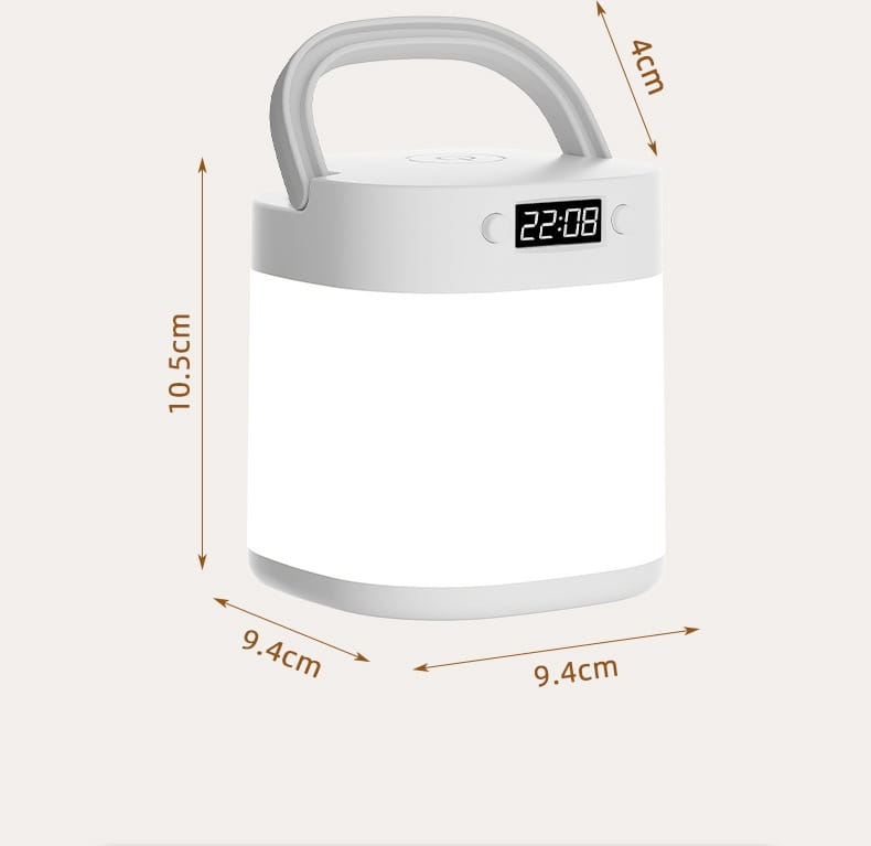 Rechargeable Portable Table Lamp with Tricolor LED Light and Remote Control
