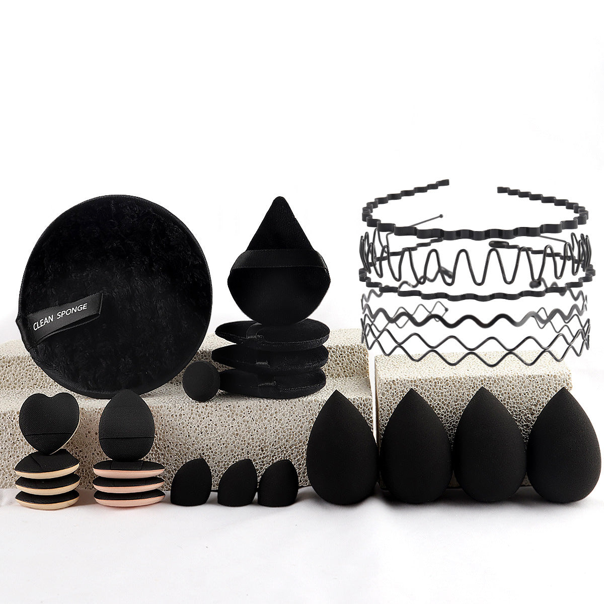 47 Piece Makeup Brush Set with Cosmetic Bag Non-Latex Blenders and Tools - Teleplus Online Store makeup brush piece set