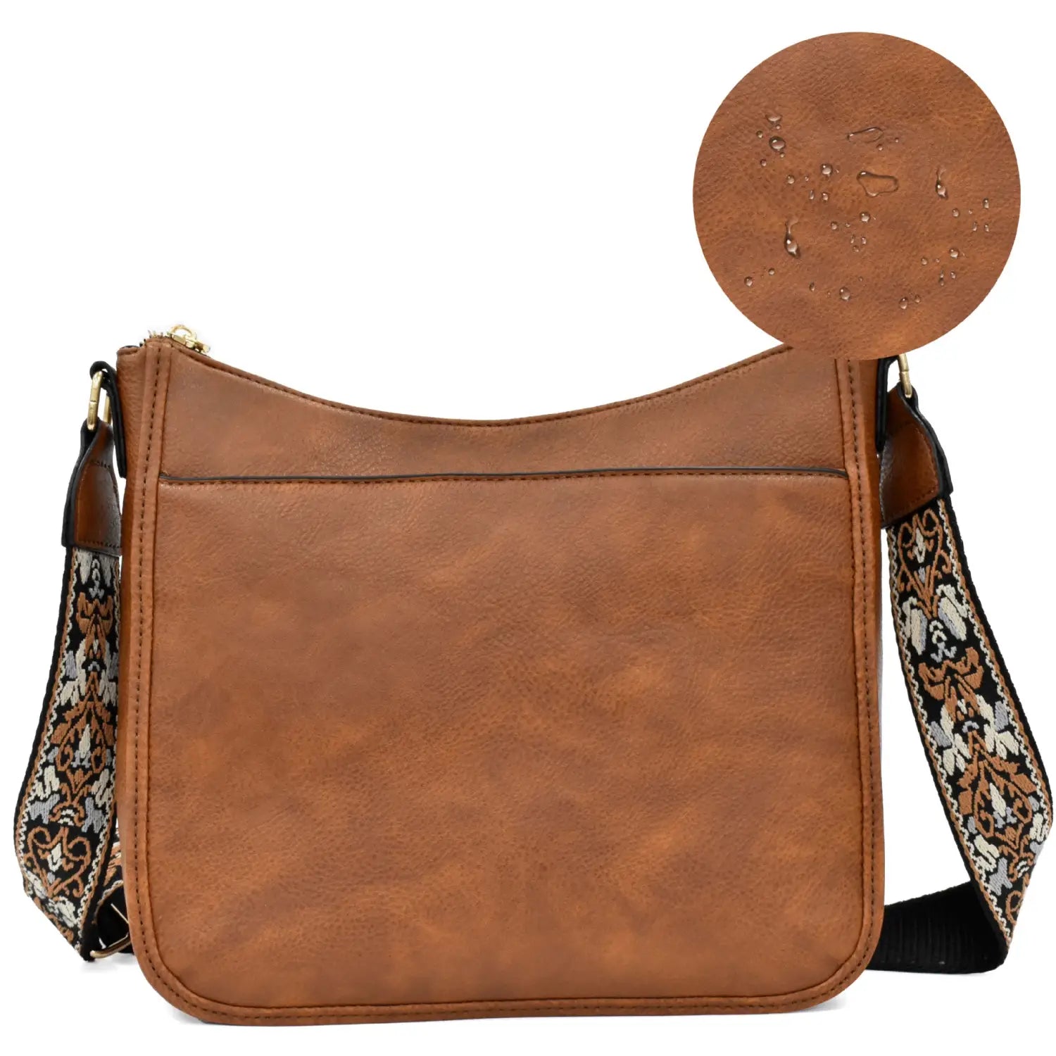 Wide Shoulder Strap Polyester Bag with Large Stitching for Daily
