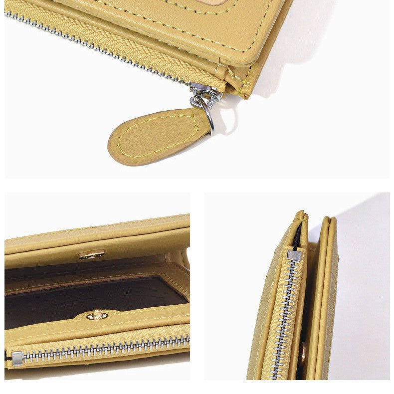 Women’s Wallet Short Zipper Buckle - Zipper Buckle Wallets for Women: Style with a Twist