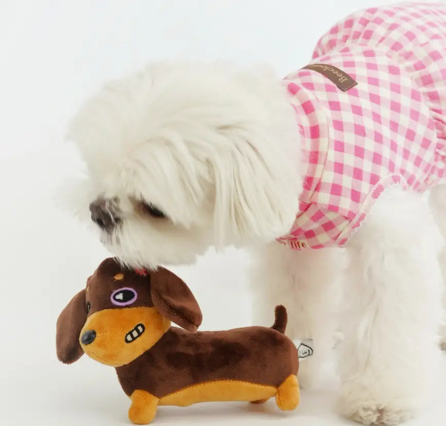 Palus pesukaru koer mänguasi pehme piiksutav näri väikestele ja keskmistele koertele