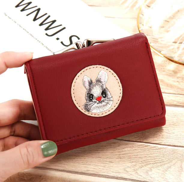 Short Women’s Small Clip Bag Solid Color Cute Women’s Coin Purse - Solid Color Purse for Women the Cutest Coin Companion