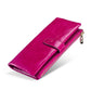 Women’s Real Leather Long Multiple Card Slots Hand-held Retro Oil Wax Skin Coin Purse - Stylish Coin Purse