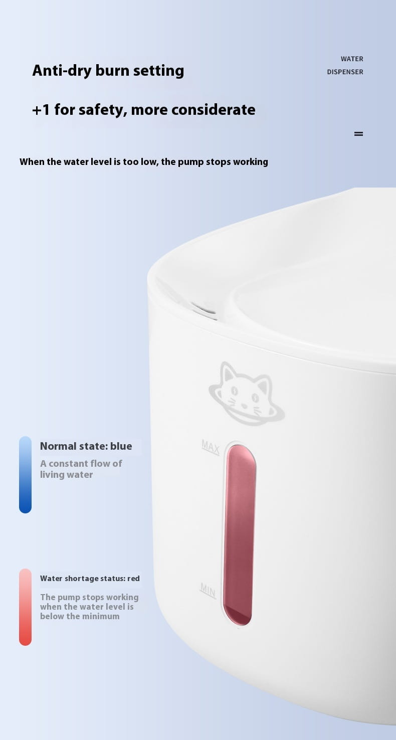 Intelligent Sensor Pet Water Dispenser with Filters for Cats and Dogs
