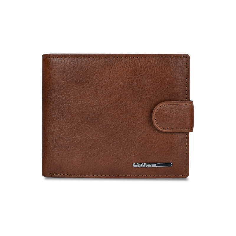 Men’s Leather Wallet Multifunctional Short Men - Sleek Wallet for Men Who Love Cowhide Shenanigans