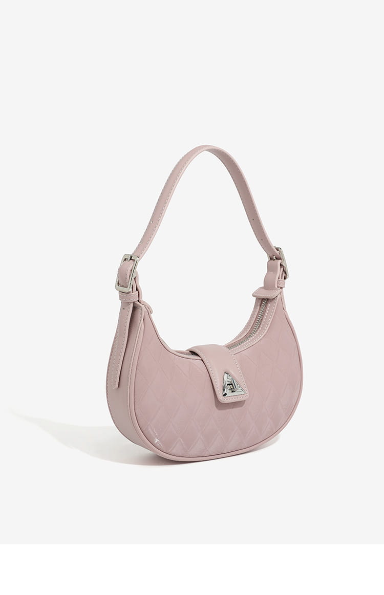 Pink Black Milky White Soft PU Saddle Shoulder Messenger Bag