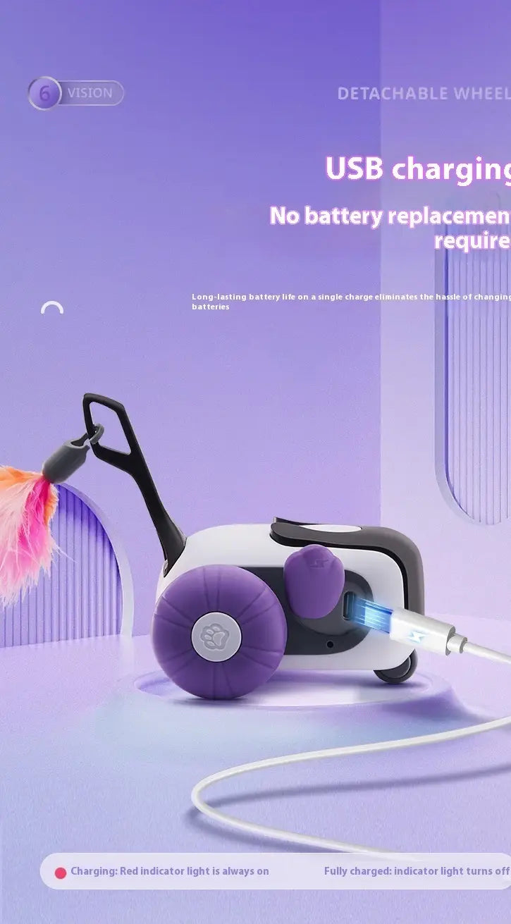 Nutikas naljakas kassi kaugjuhtimispuldi auto mänguasi lastele lilla või sinise plastiga