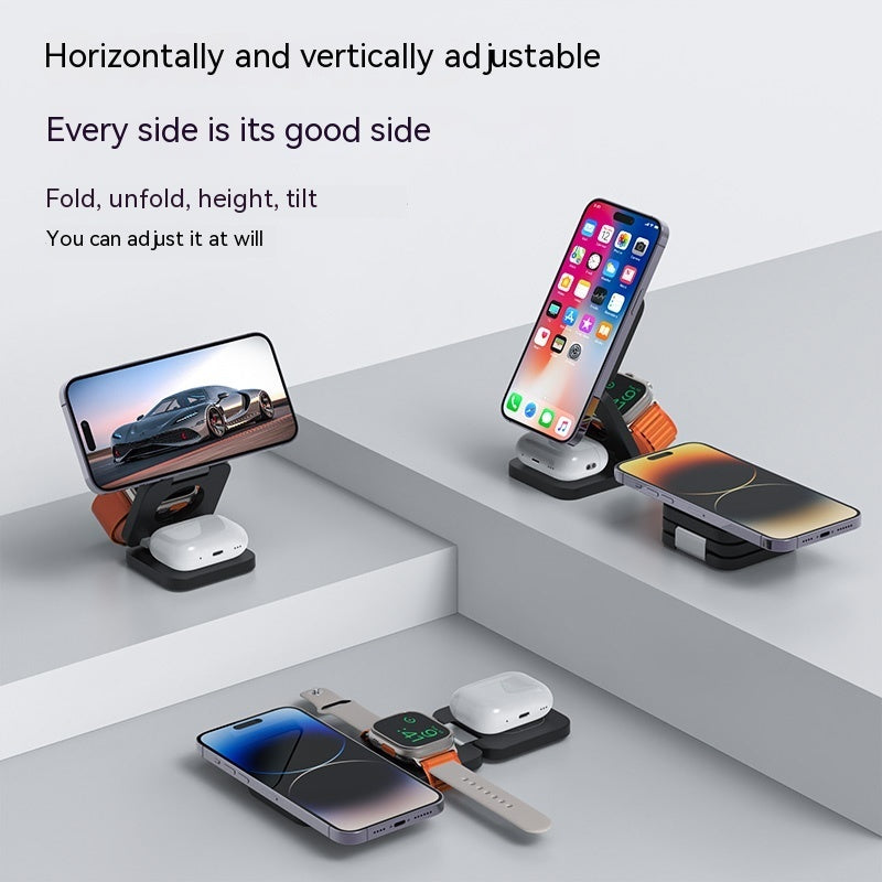 Three In One Magnetic Suction Wireless Charger - Magnetic Suction Charger for Lazy Power Lovers