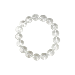 Coton blanc naturel Bracelet en cristal transparent en pierre en pierre