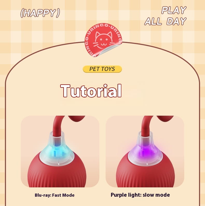 Interaktiivinen kissan kiusallinen pallolelu korkean energian kissojen mattoystävälliselle