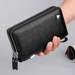 Genuine Leather Men’s Wallet Long Zipper - Zipper Wallet So Fine Even Your Cash Will Smirk