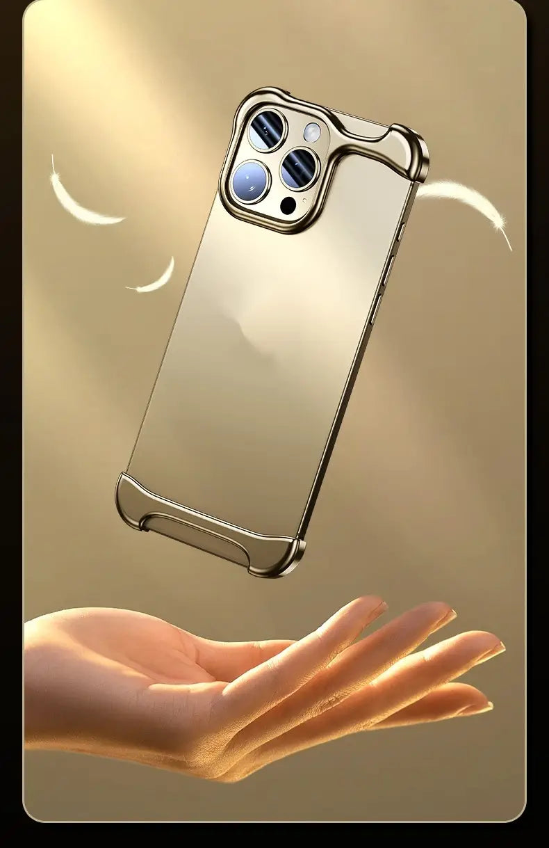 Two-in-One Metal Shell for iPhone with Corner Pad Phone Seamless
