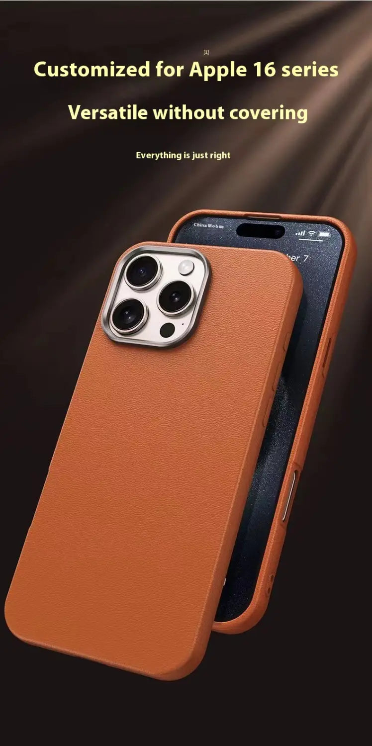 Plain Leather Pattern To Avoid Falling And Wrapping Phone Case