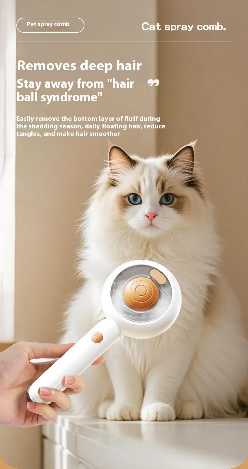 Roestvrijstalen spray -kam voor katten en honden Pet verzorging borstel
