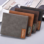 Men’s Short Casual Canvas Pattern Thin Wallet - Men’s Leather Wallet That Can Handle Your Chaos