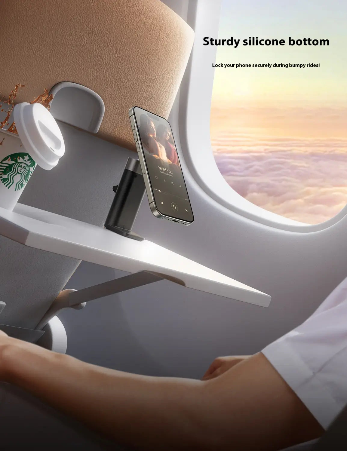 Aluminum Alloy Rotating Folding Travel Stand with Magnetic Bracket