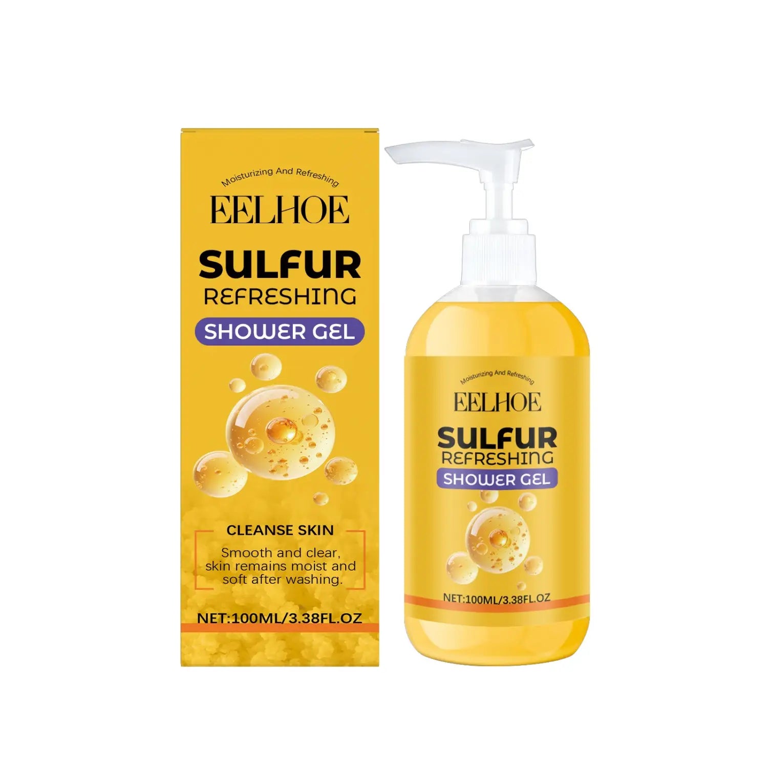 Sulfur Refreshing Shower Gel with Cocoamidopropyl Betaine and Sodium Hyaluronate