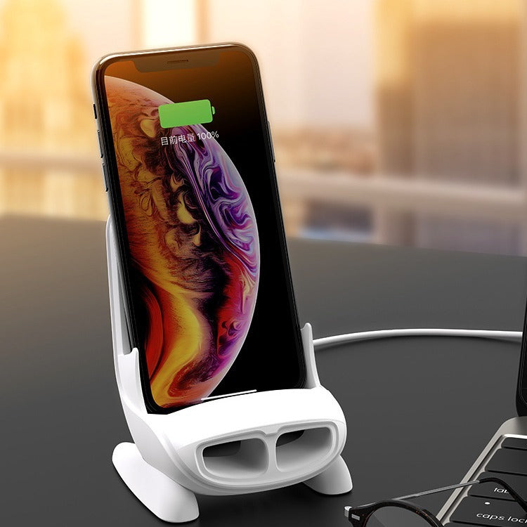 15W Desktop Vertical Wireless Fast Charging Charger - Charge Happy with A88 Simple White’s Wireless Humor