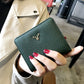 Leather Small Folding Women’s Short Ultra-thin Mini Coin Purse Korean Fashion Wallet - Tiny Purse Big Style Genuine