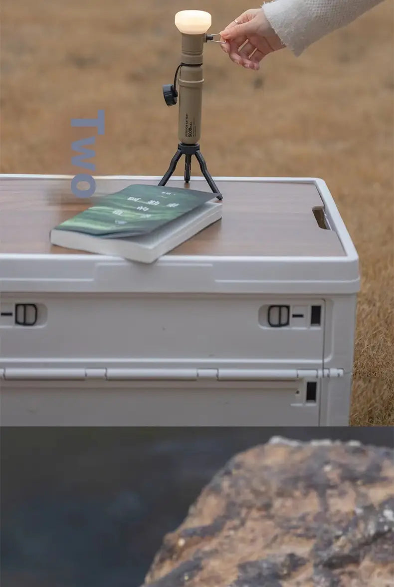 Rechargeable 5000mAh Power Bank with USB-C USB-A Outdoor Lighting for Camping