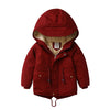 LM 6035 Europe et Amérique Manteau de Vent Garçon et Manteau en Cachemire pour Garçon pour l'Automne et l'Hiver Vêtements pour Enfants  - Rouge vin