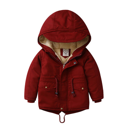 LM 6035 Europe And American Wind Boy’s Coat And Cashmere Boy’s Windcoat For Autumn And Winter Children’s Clothes