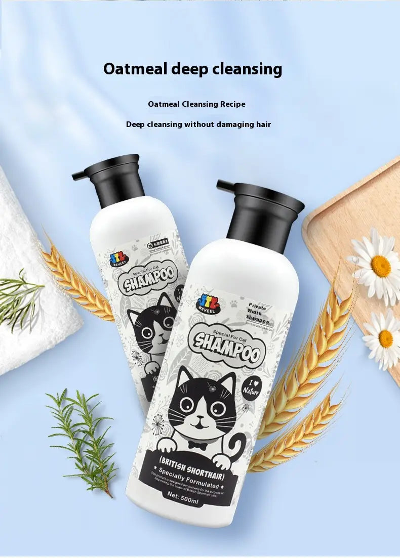 Glóthach cithfholctha cat frith-Mite 500ml do Ragdoll Persian Siamese Sfhynx Shorthair