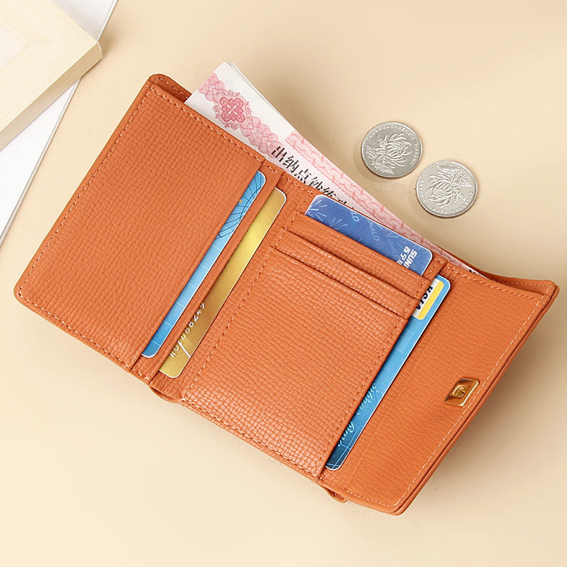 Women’s High Sense Niche 70 Off Short Style Multiple Card Slots Multi-functional Leather Wallet - Stylish Wallet