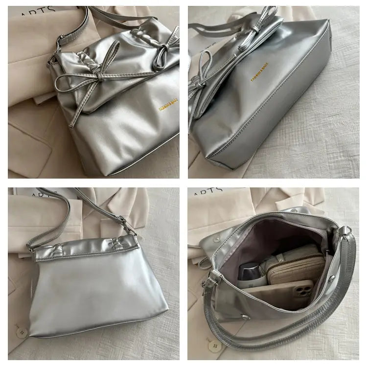 Sac à bandoulière en cuir PU avec plusieurs poches pour femmes et filles