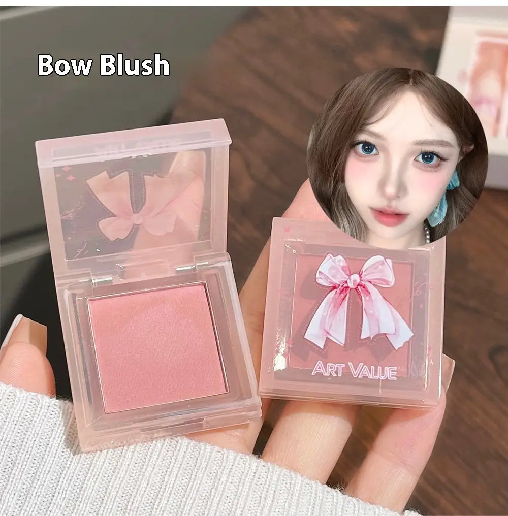 Pink Cosmetic Set with Lip Mud Blush Necklace for Ladies