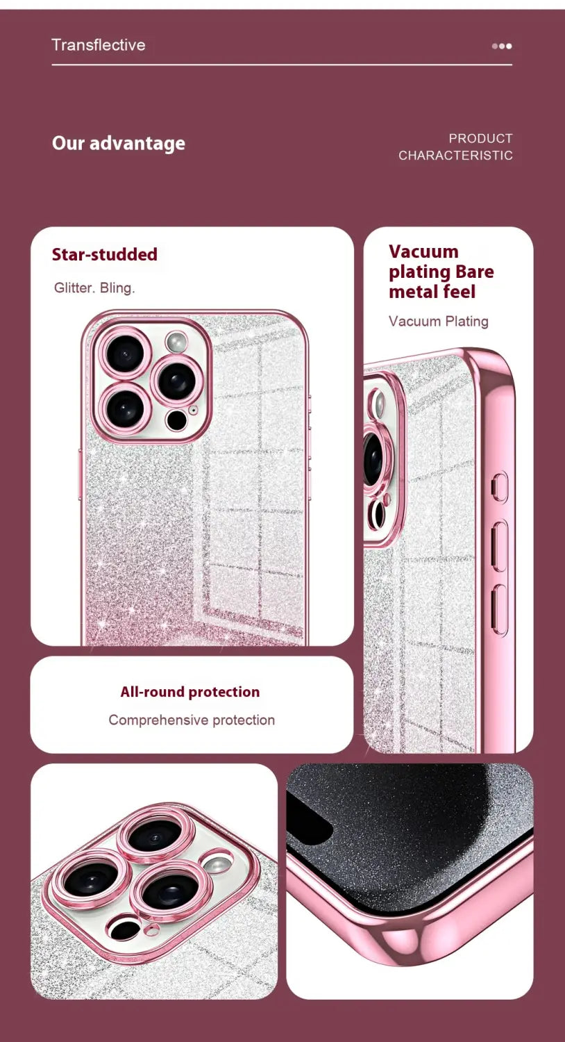 Gradient Plating Protective Cover Phone Case