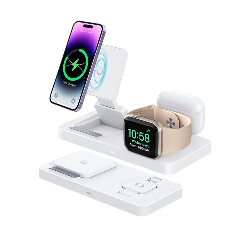 Mobile Watch Headset Folding 3-in-1 Magnetic Wireless Charger - Magnetic Wireless Charger for Phone and Headset