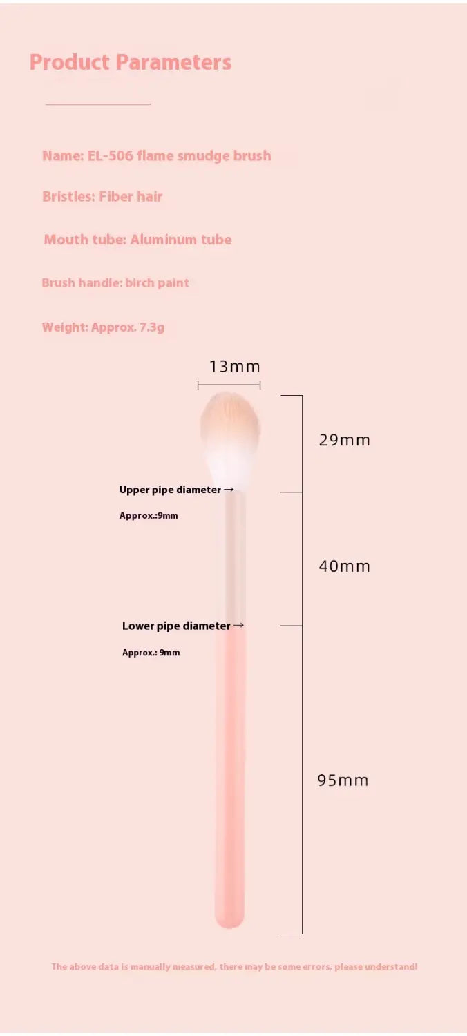 Panta tip de ochi de machiaj pentru umbră de ochi Flacără cu mâner din lemn cu mâner din lemn
